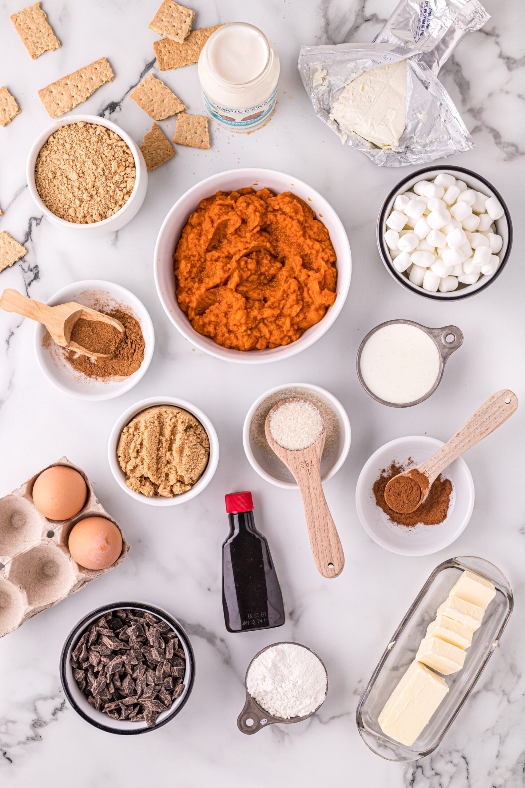 pumpkin cheesecake bars Ingredients. 