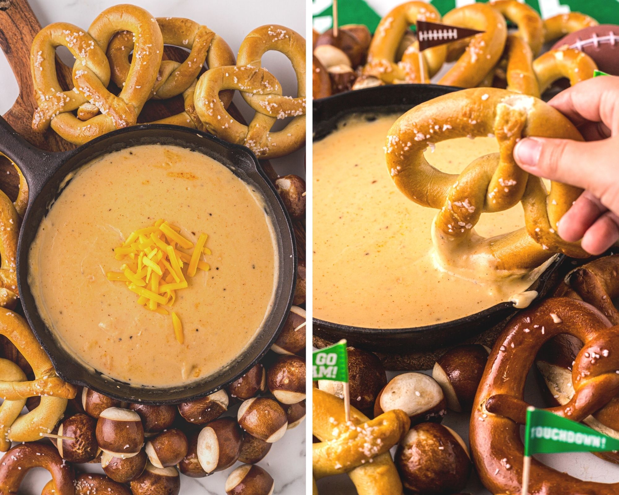 beer cheese pretzel dip 