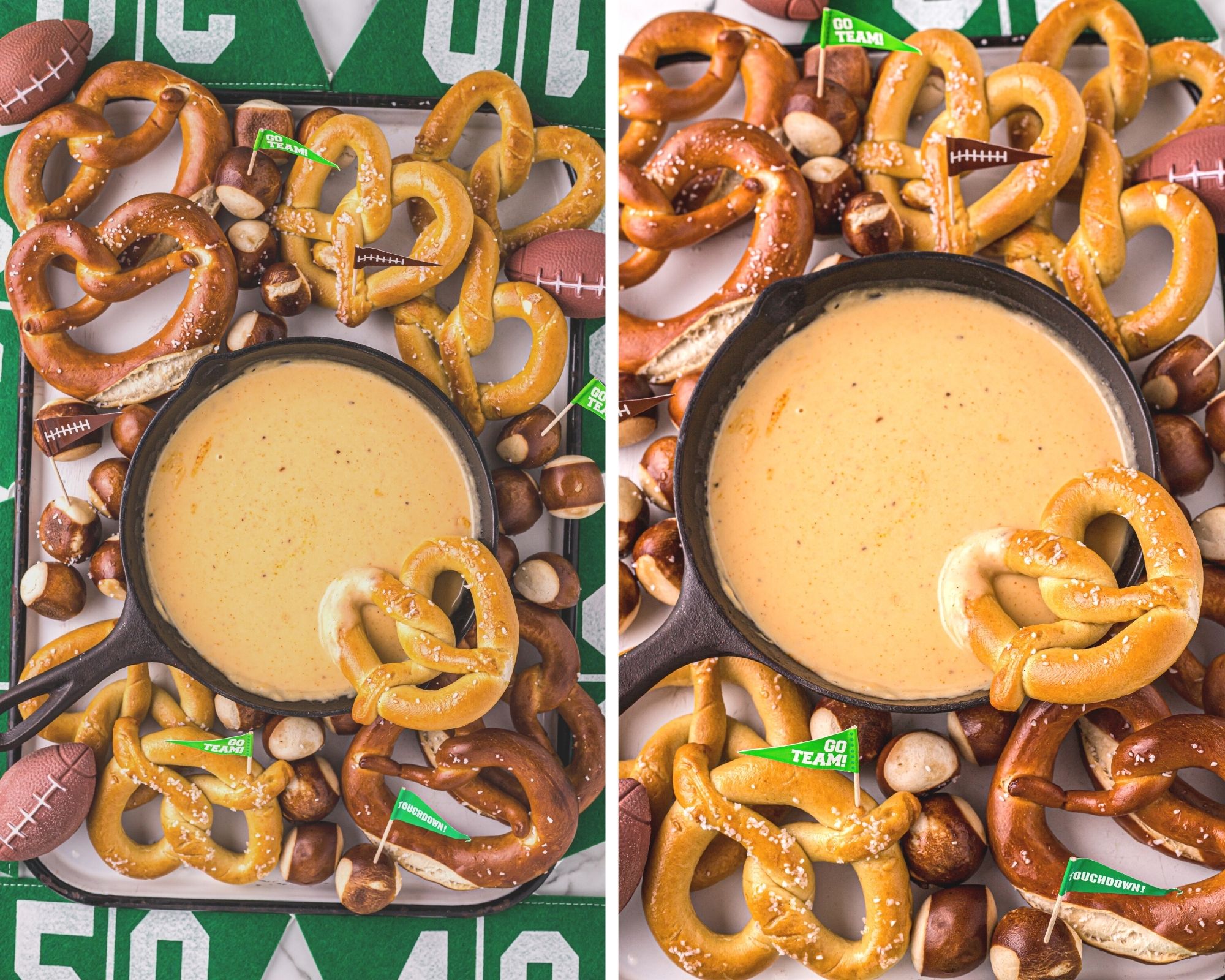 beer cheese dip with pretzels