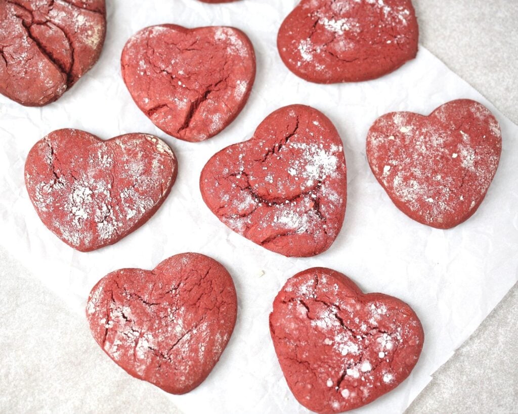 Red Velvet Crinkle Cookies