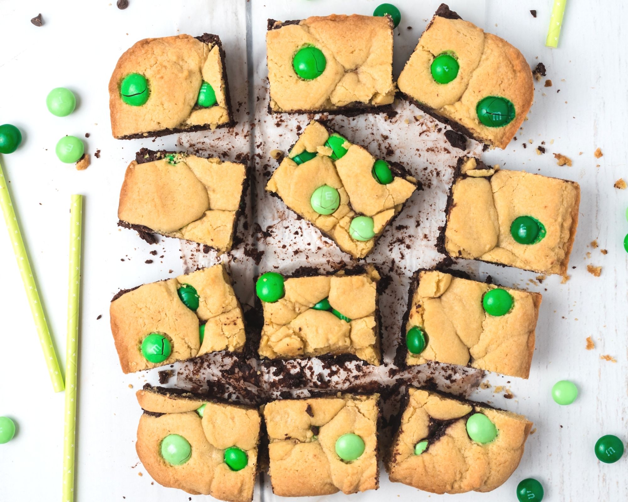 mint chocolate chip brookies