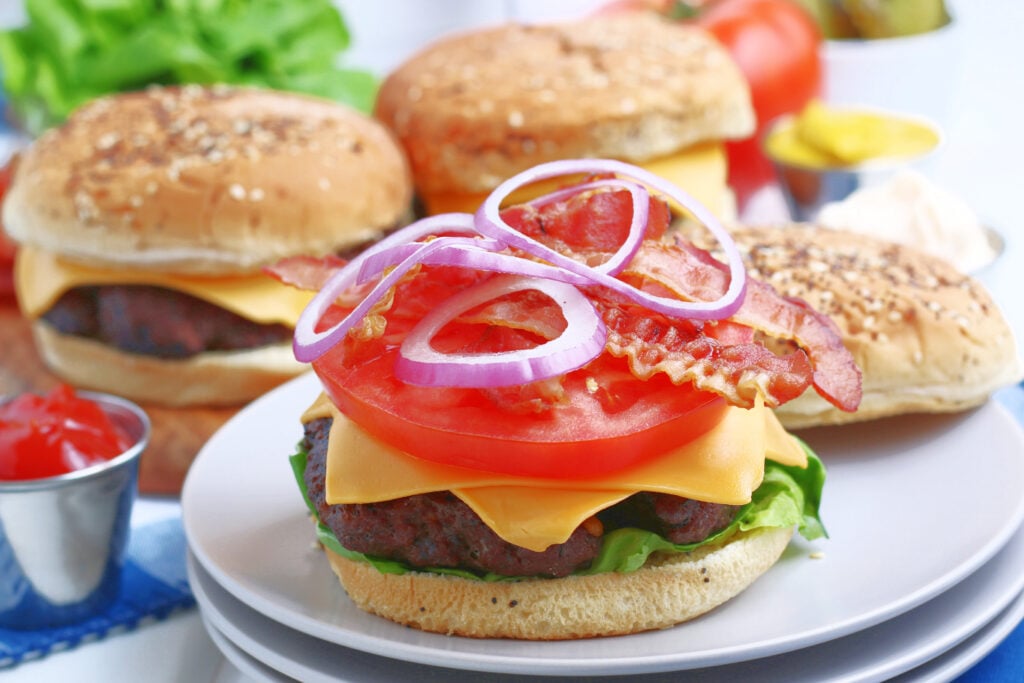 Air Fryer Hamburgers