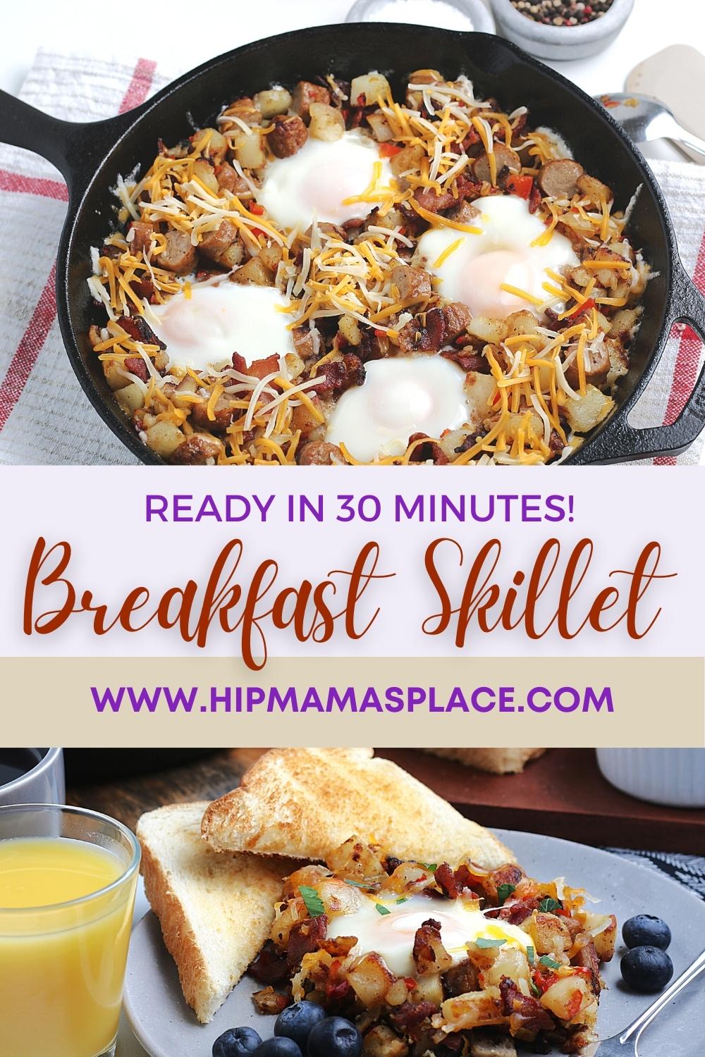 Easy Breakfast Skillet Recipe {Cooks in 20 Minutes!}