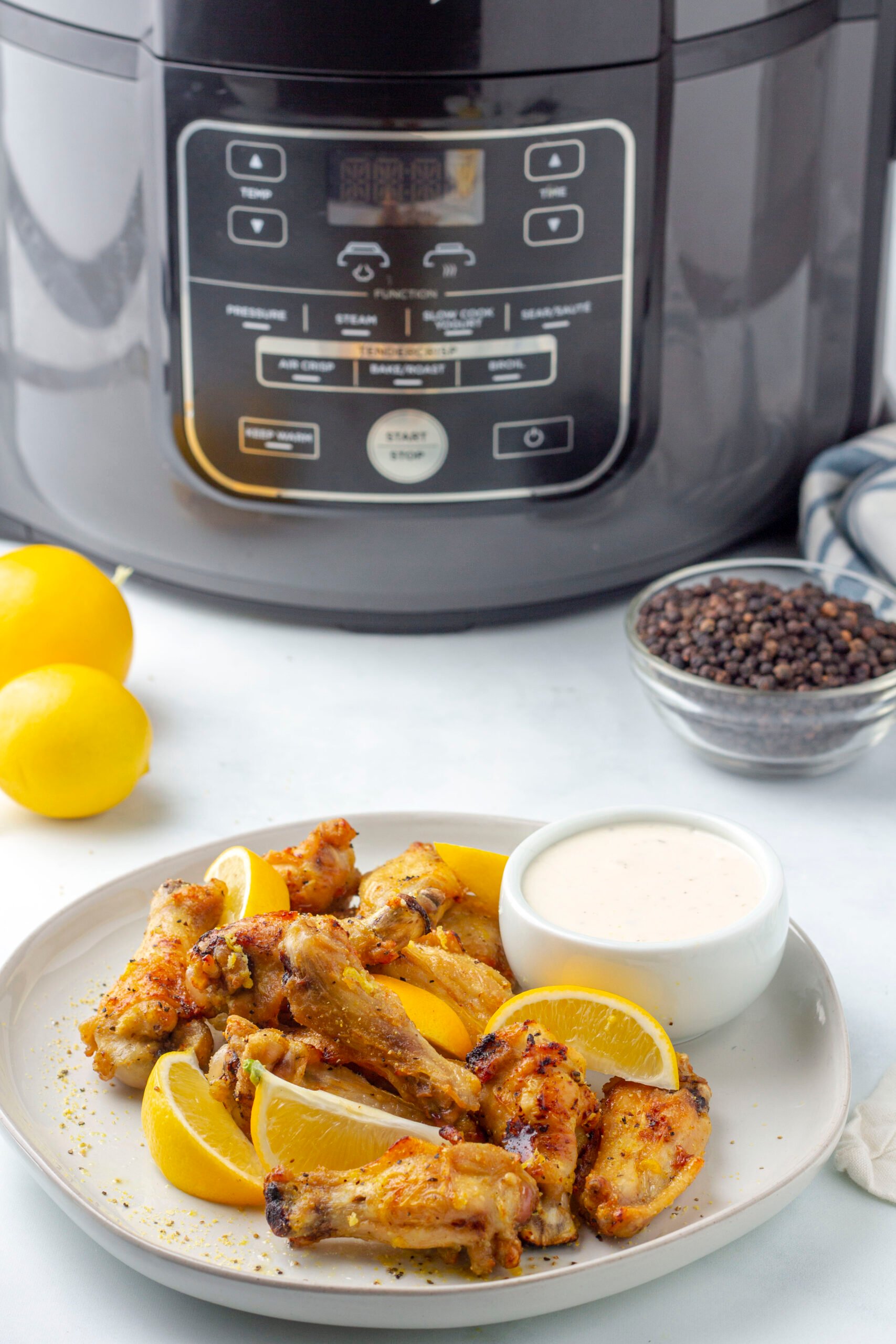 air fryer chicken wings lemon pepper