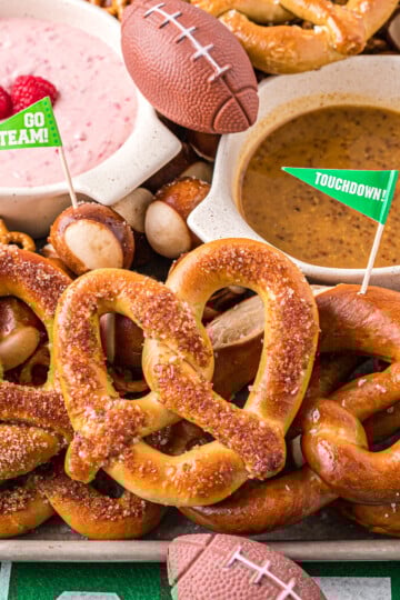Game Day Pretzel Snack Board