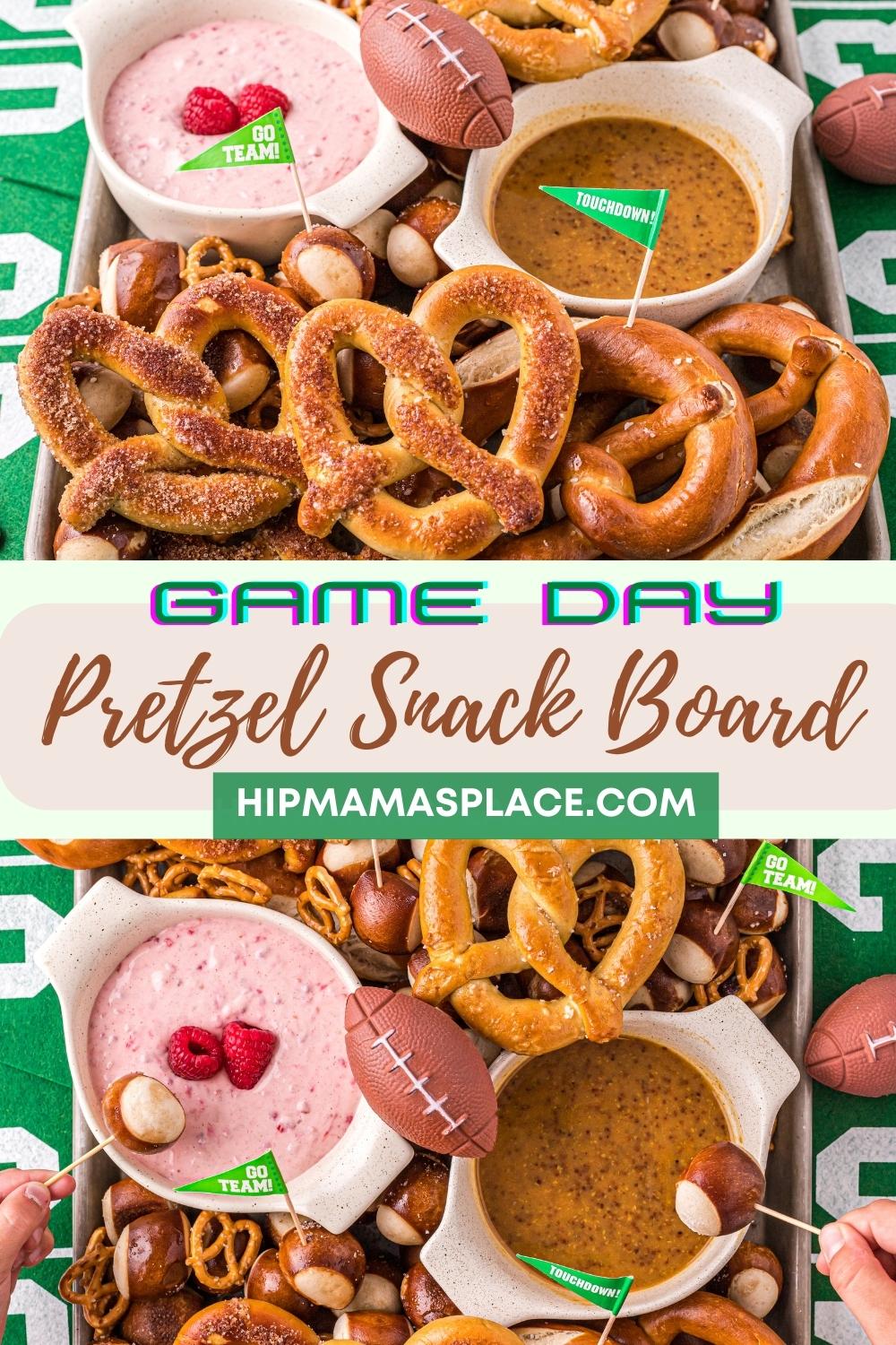 Game Day Pretzel Snack Board
