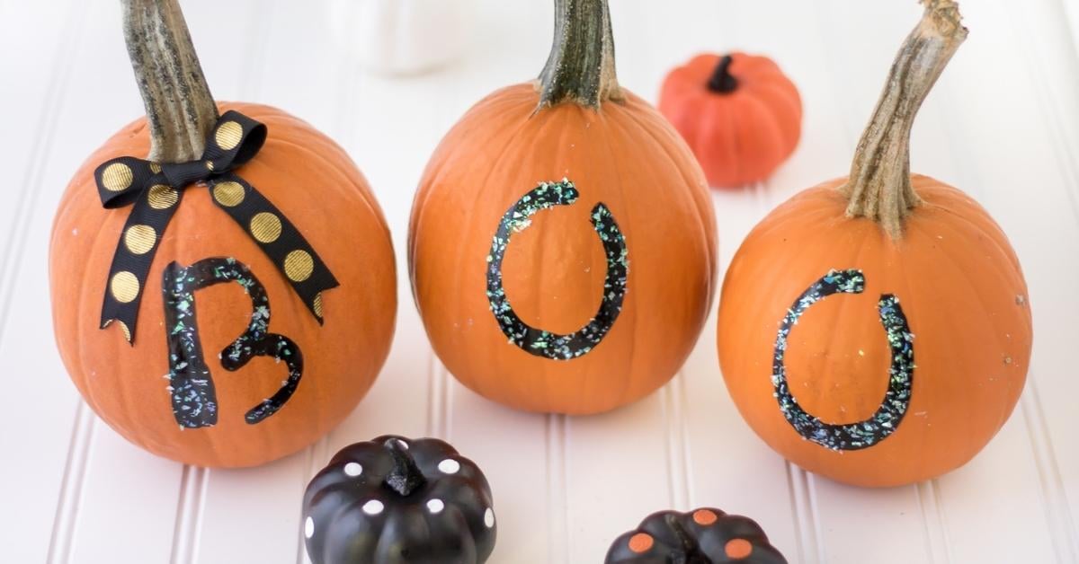 Easy Fall or Halloween Craft: No Carve DIY Boo Pumpkins