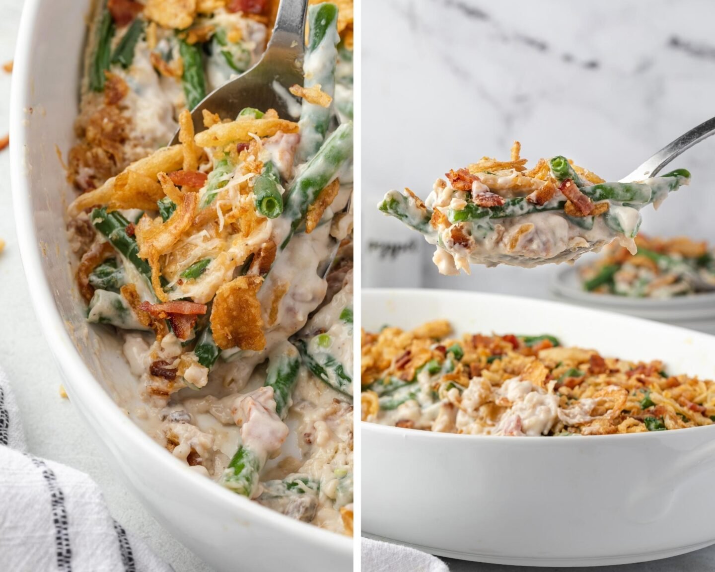 green bean casserole with bacon 