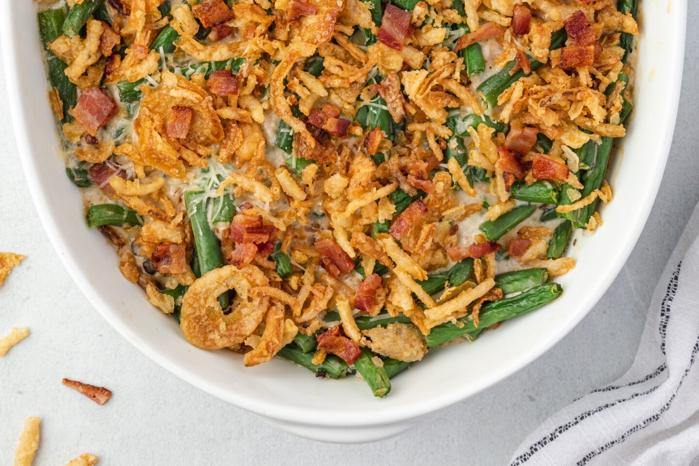 ultimate green bean casserole with bacon 