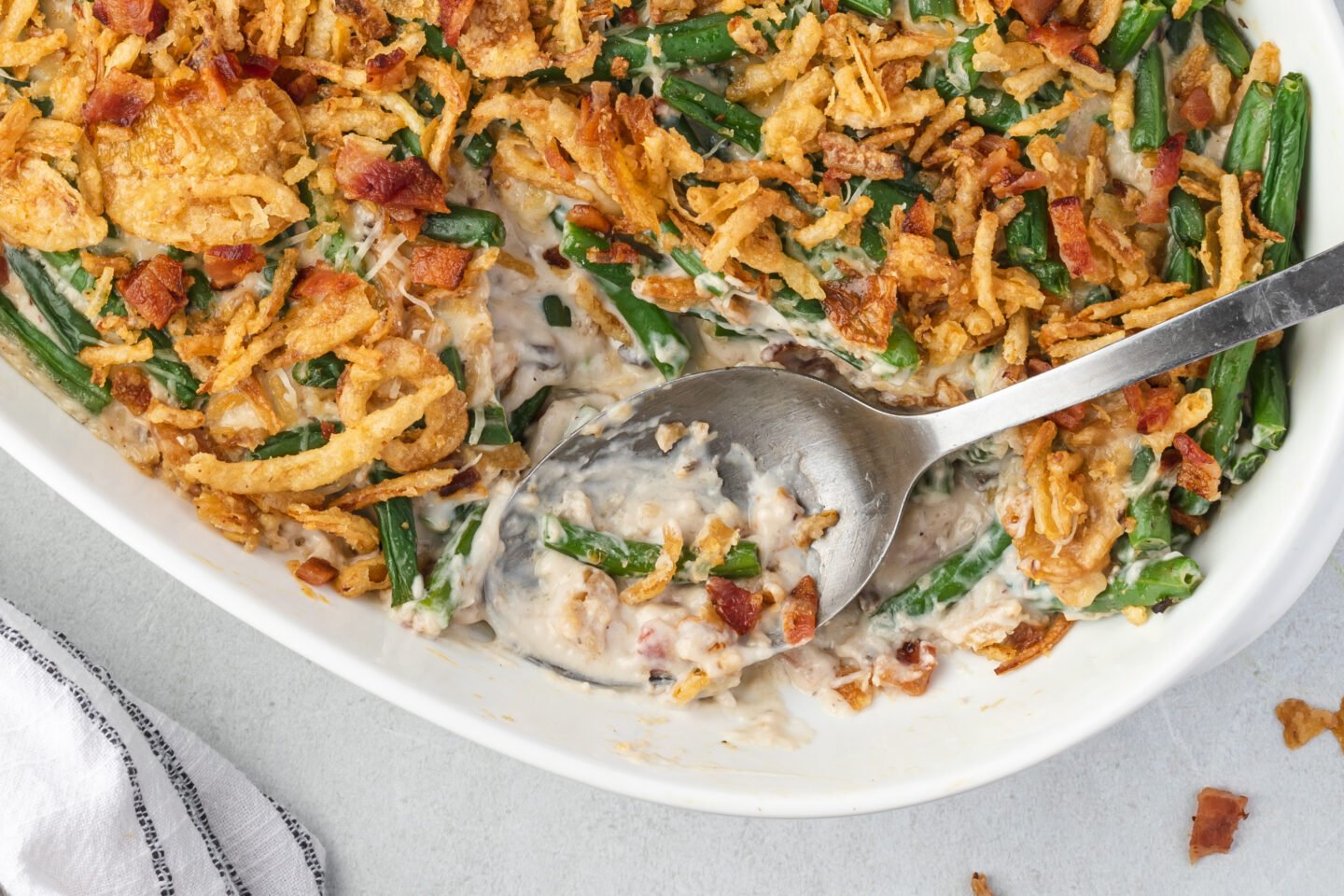 green bean casserole with bacon recipe