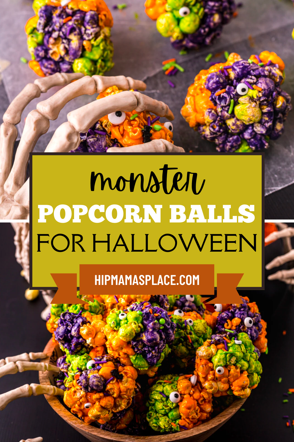 Monster Popcorn Balls for Halloween