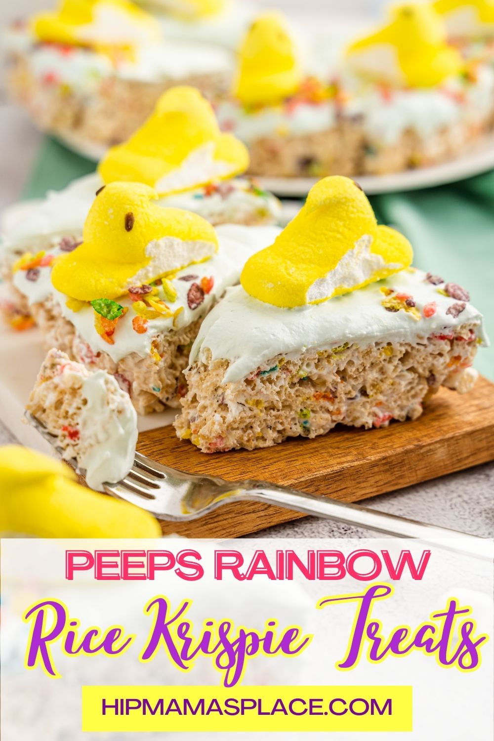 Peeps Rainbow Rice Krispie Treats