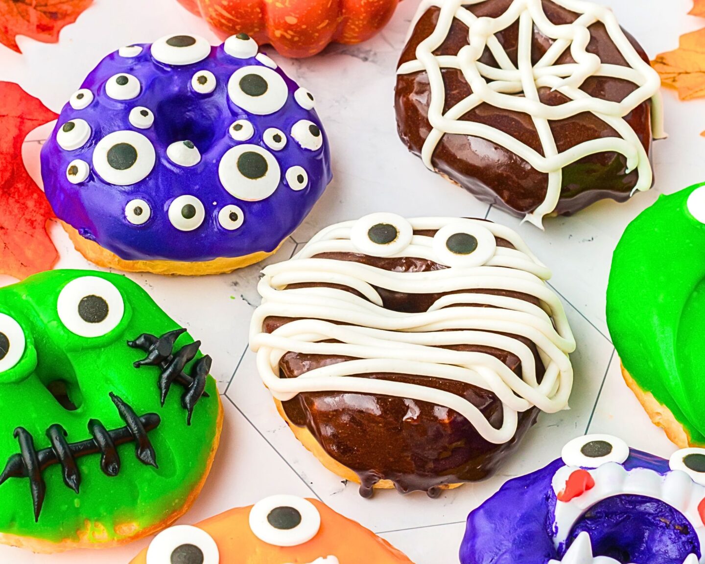air fryer Halloween donuts