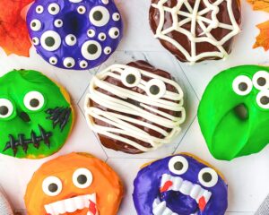 Air Fryer Halloween Donuts {Spooky Fun!}