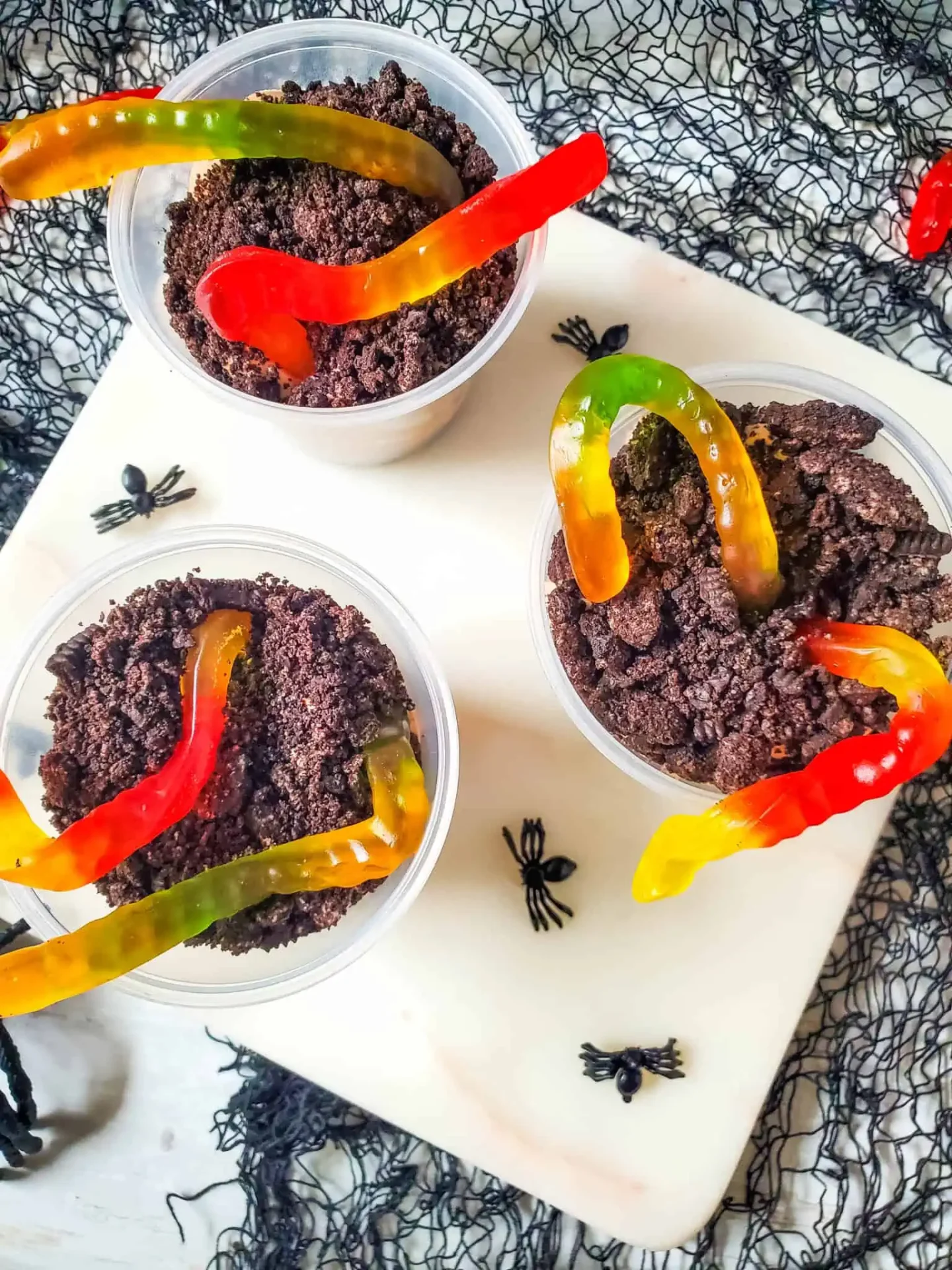 Halloween Dirt Worm Cups