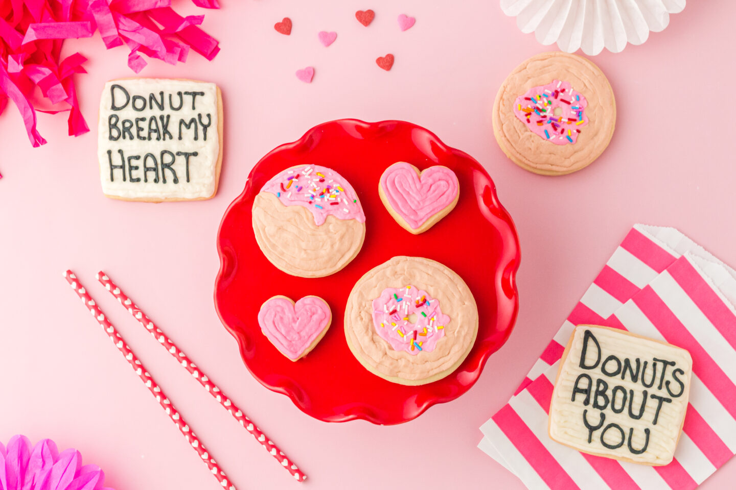 Buttercream Sugar Cookies {Decorated for Valentine’s Day}