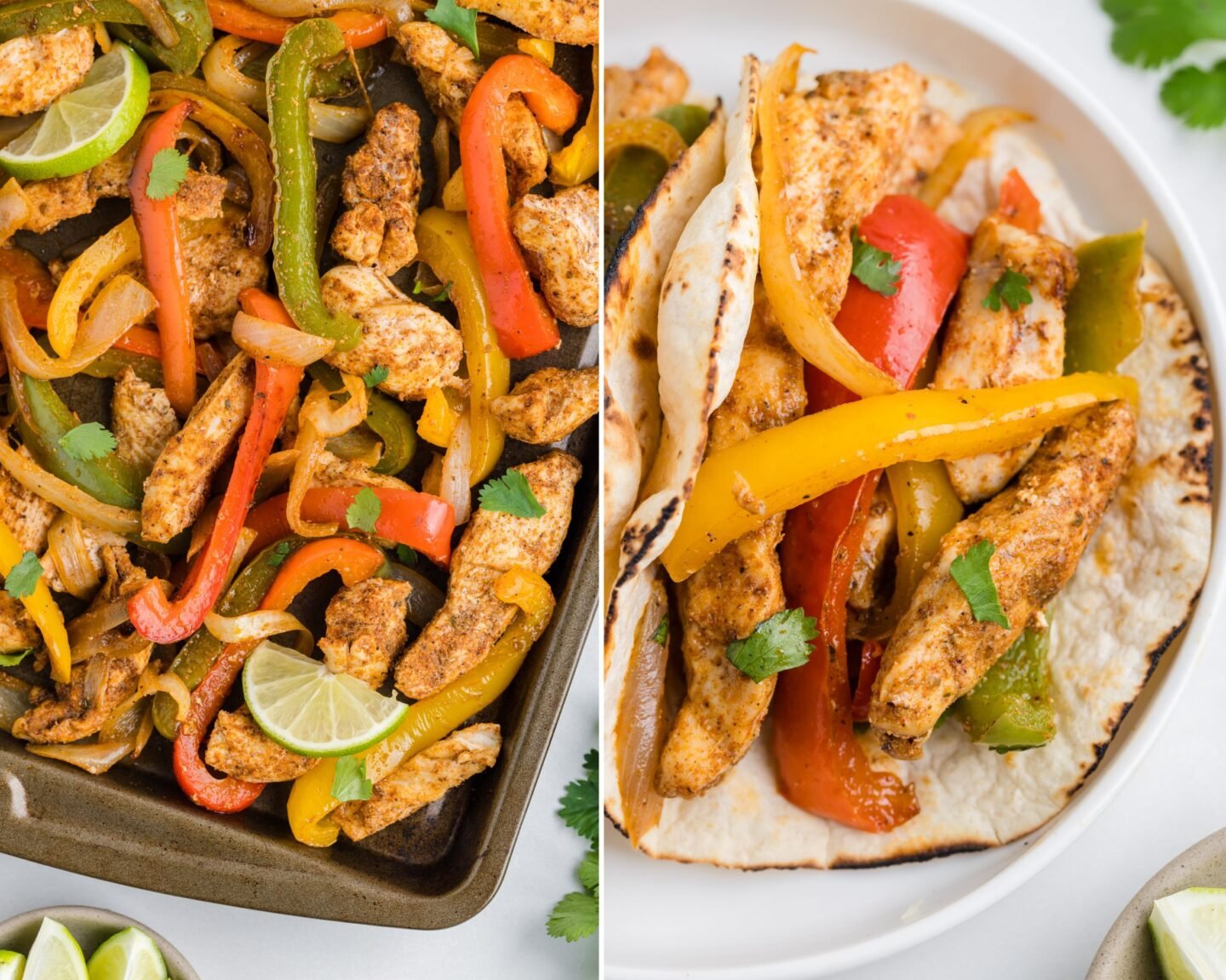 sheet pan chicken fajitas