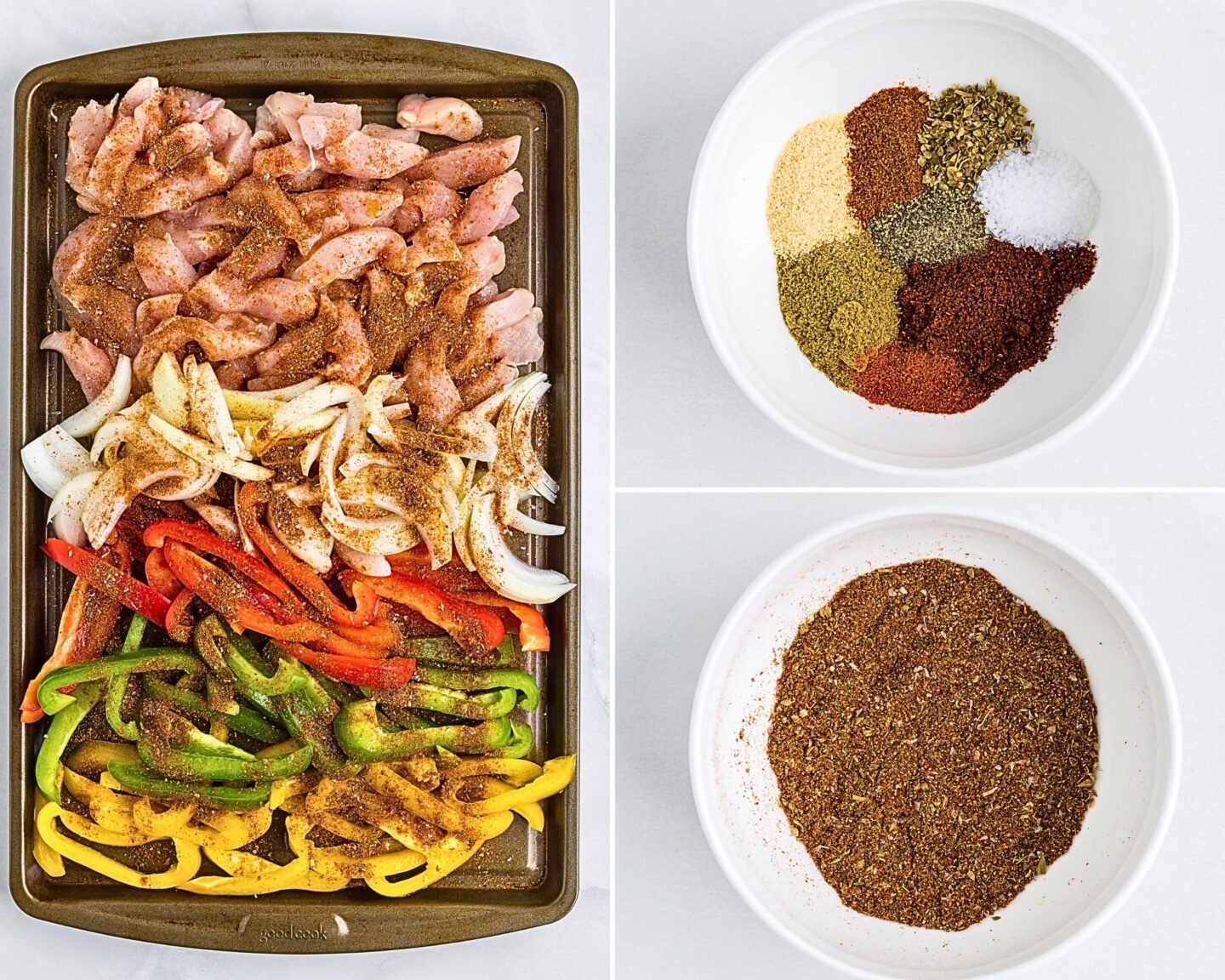 ingredients for sheet pan chicken fajitas