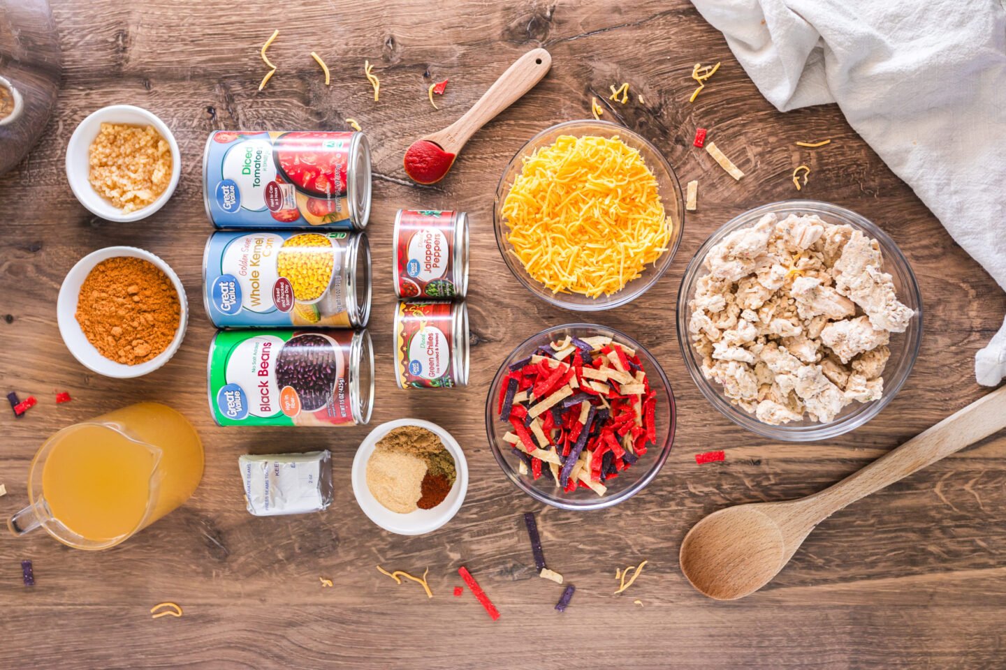 ingredients for chicken tortilla soup 