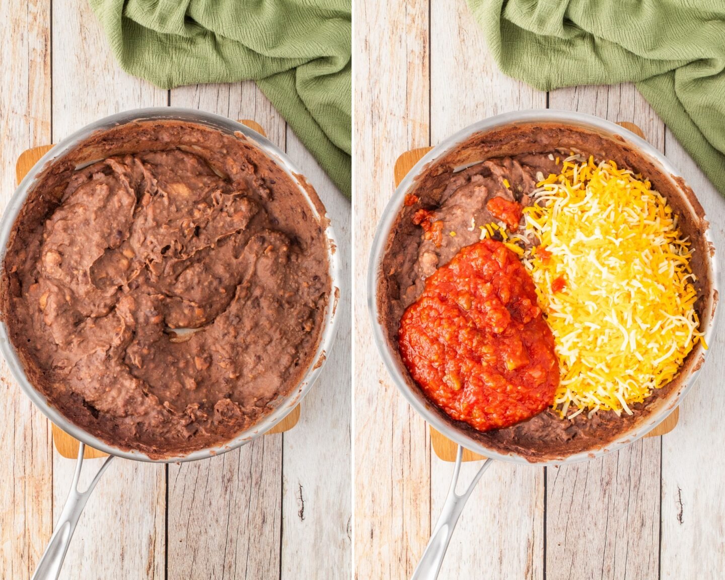 refried beans for taco casserole