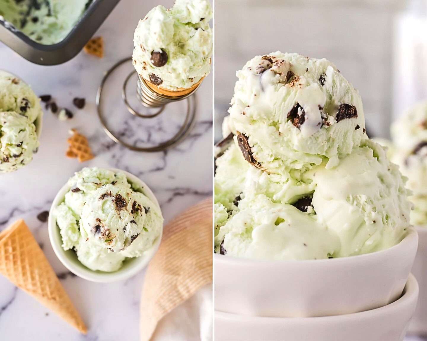 no-churn mint chocolate chip ice cream