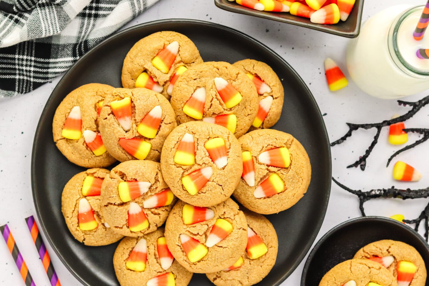 candy corn peanut butter cookies