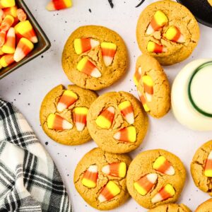 Easy Candy Corn Peanut Butter Cookies
