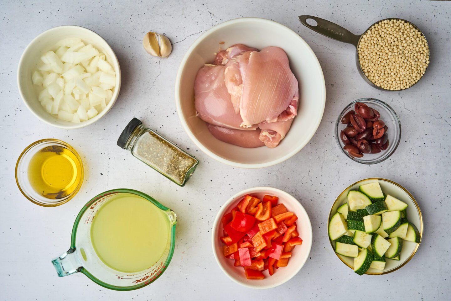 mediterranean chicken and couscous ingredients