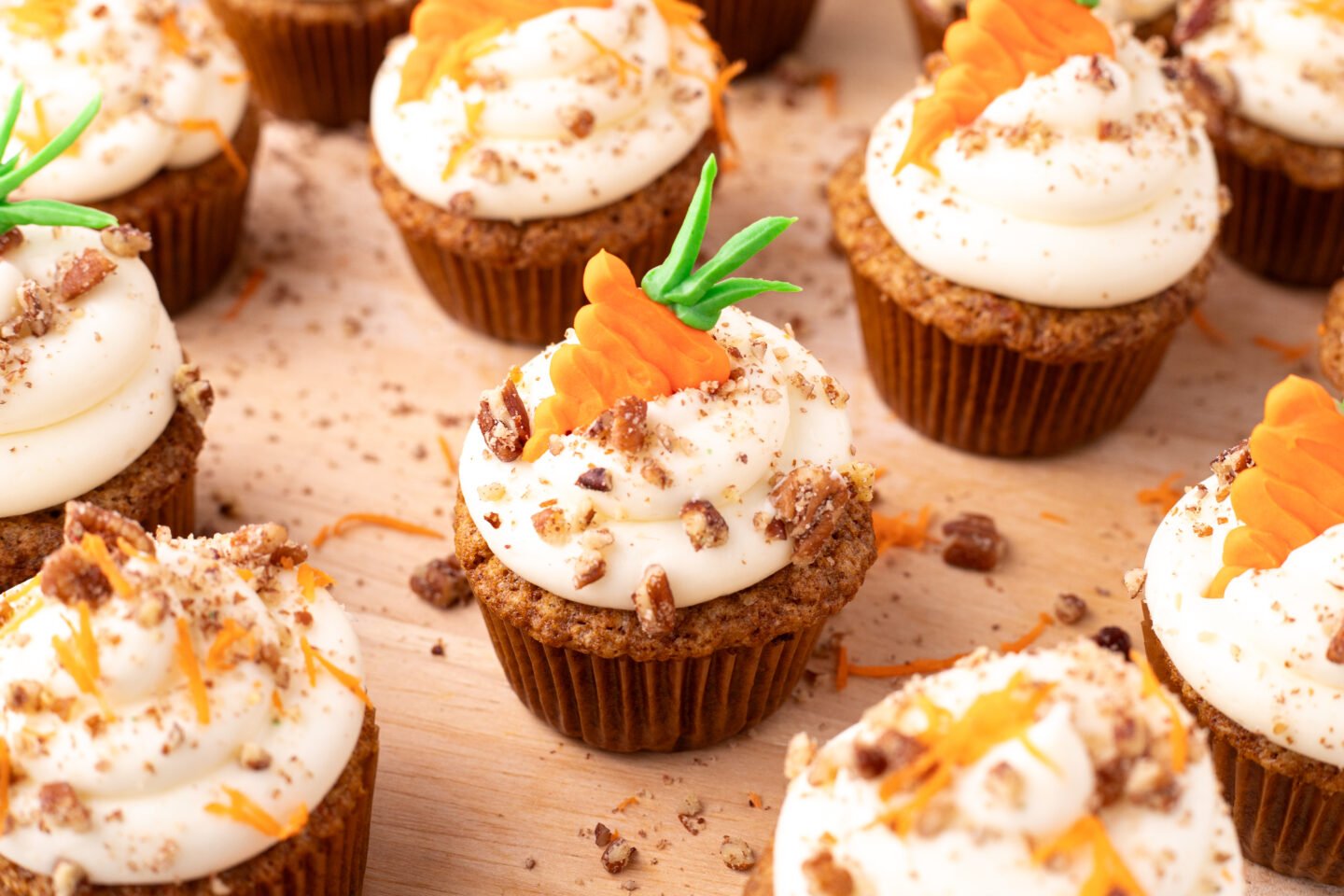 Easy Carrot Cake Cupcakes with Cream Cheese Frosting