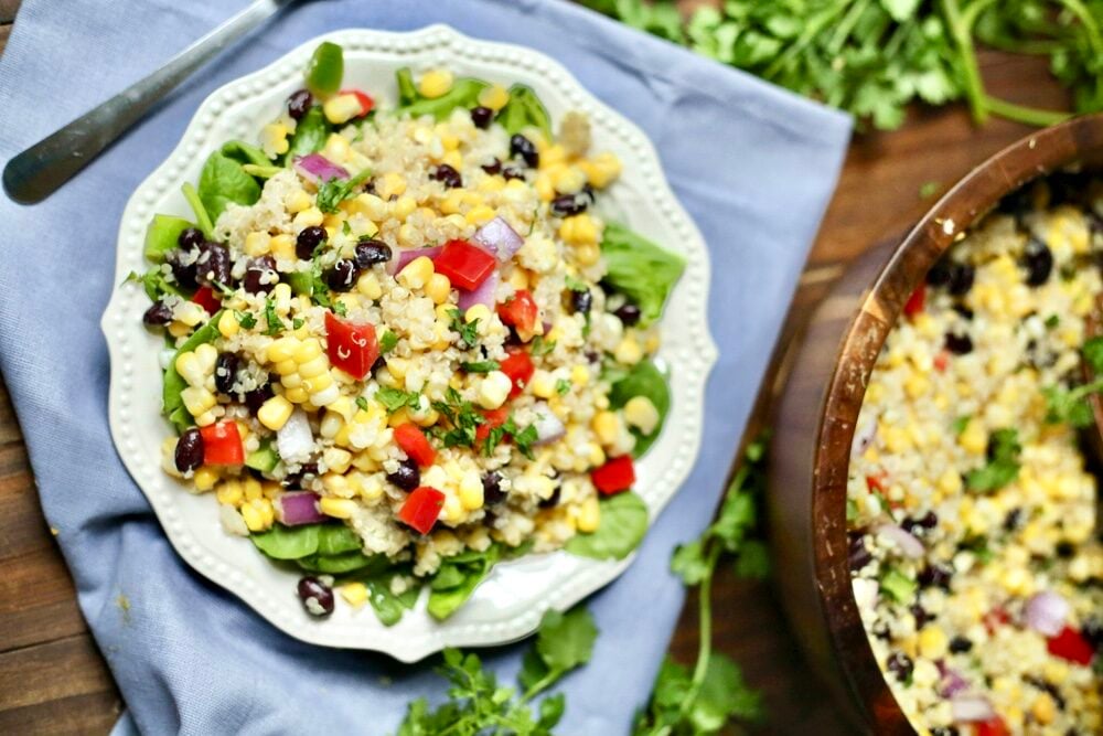corn and black bean quinoa salad