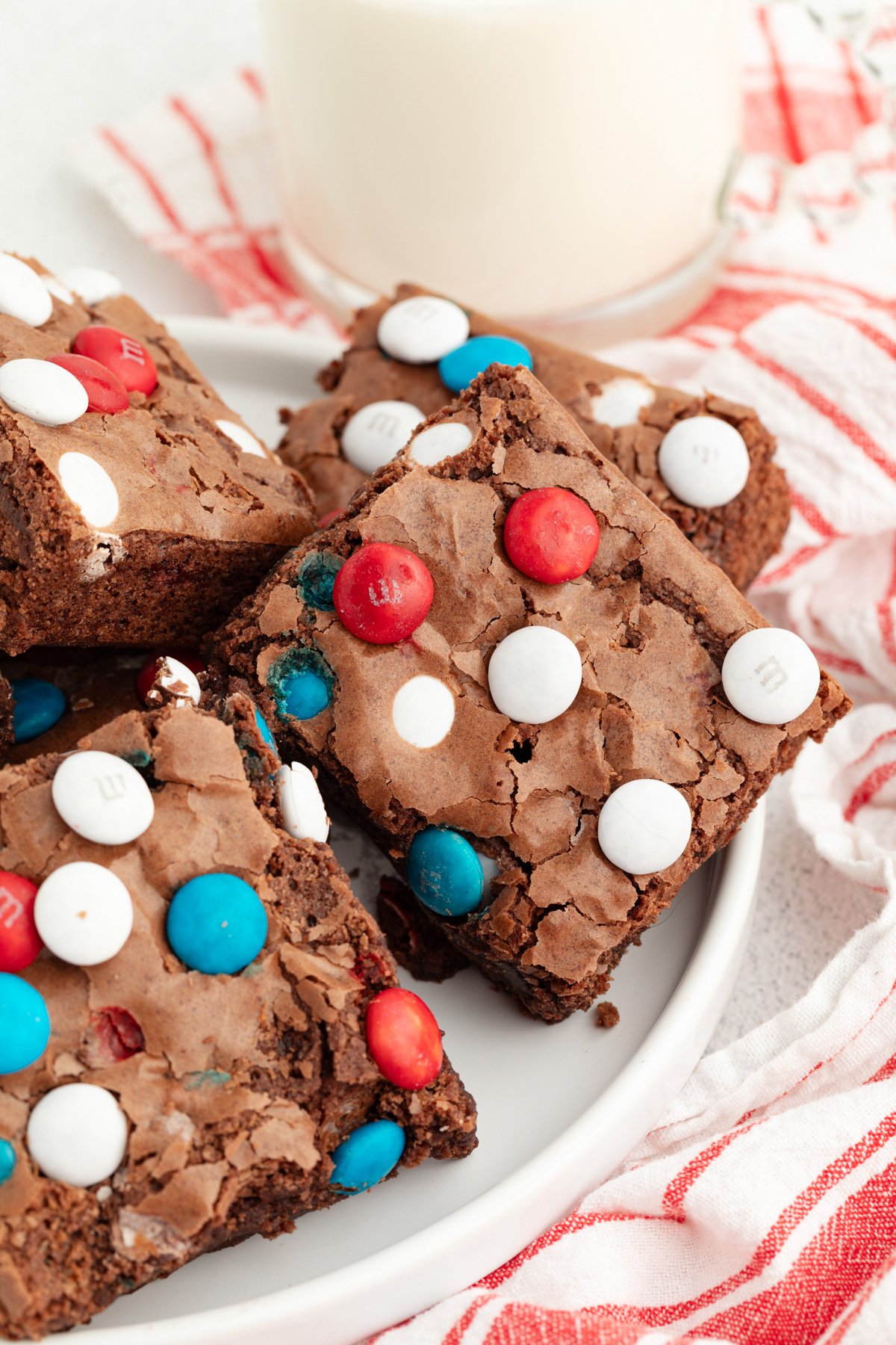 4th of July M&M brownies 