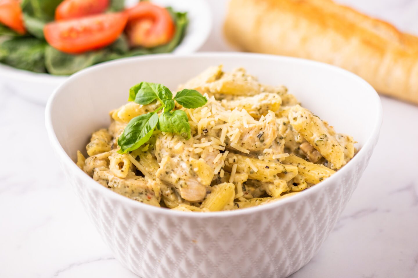 creamy chicken pesto pasta