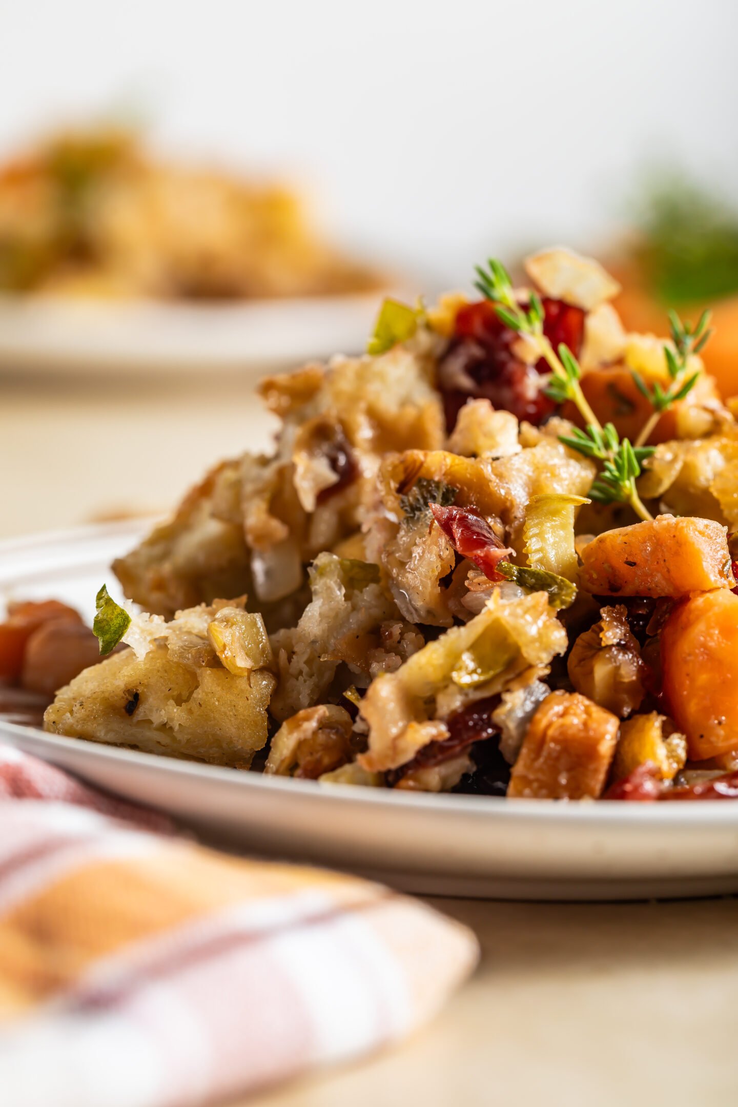 Rustic herb stuffing recipe for Thanksgiving dinner
