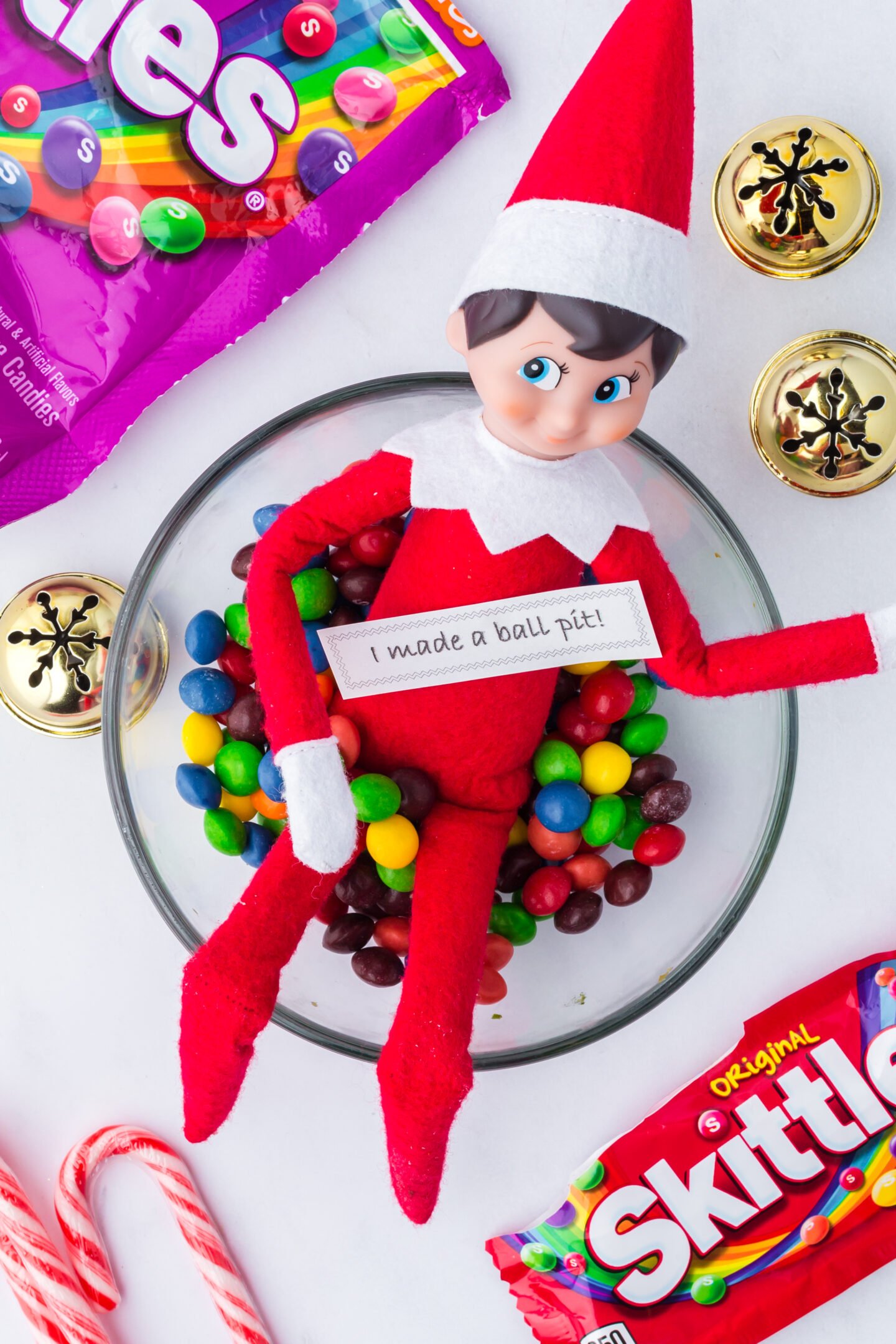 Elf on the Shelf candy ball pit activity