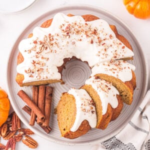 Pumpkin Bundt Cake with Cream Cheese Frosting